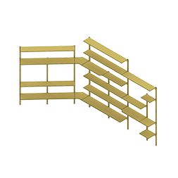 Σύστημα Ραφιών Σούπερ Μάρκετ 1500mm Αρθρωτή Βιτρίνα